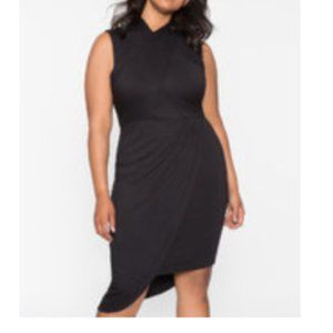 Eloquii Black Wrap Dress - Size 22